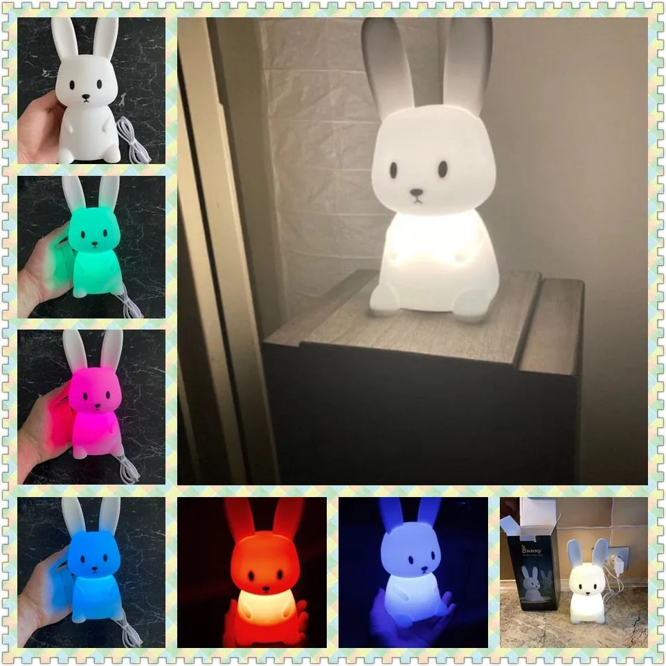 Owl Giraffe Rabbit Buddies LED Night Light Collection