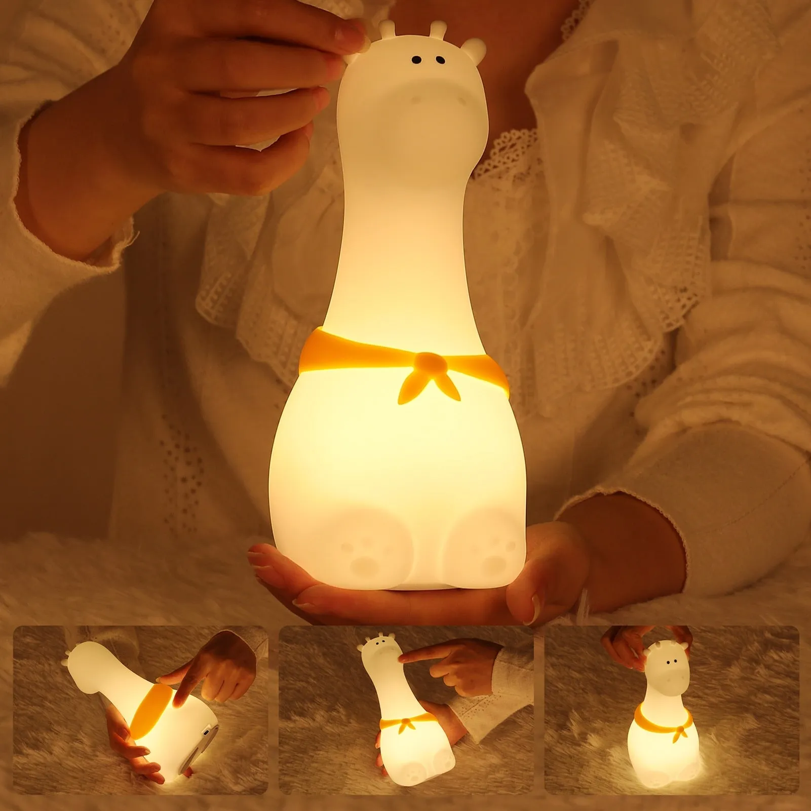 Owl Giraffe Rabbit Buddies LED Night Light Collection