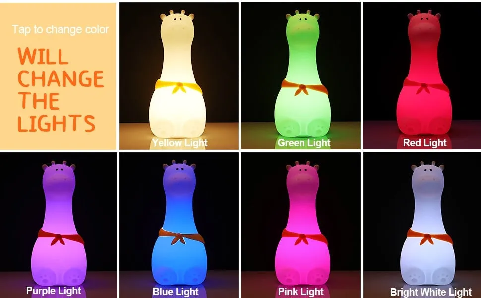 Owl Giraffe Rabbit Buddies LED Night Light Collection
