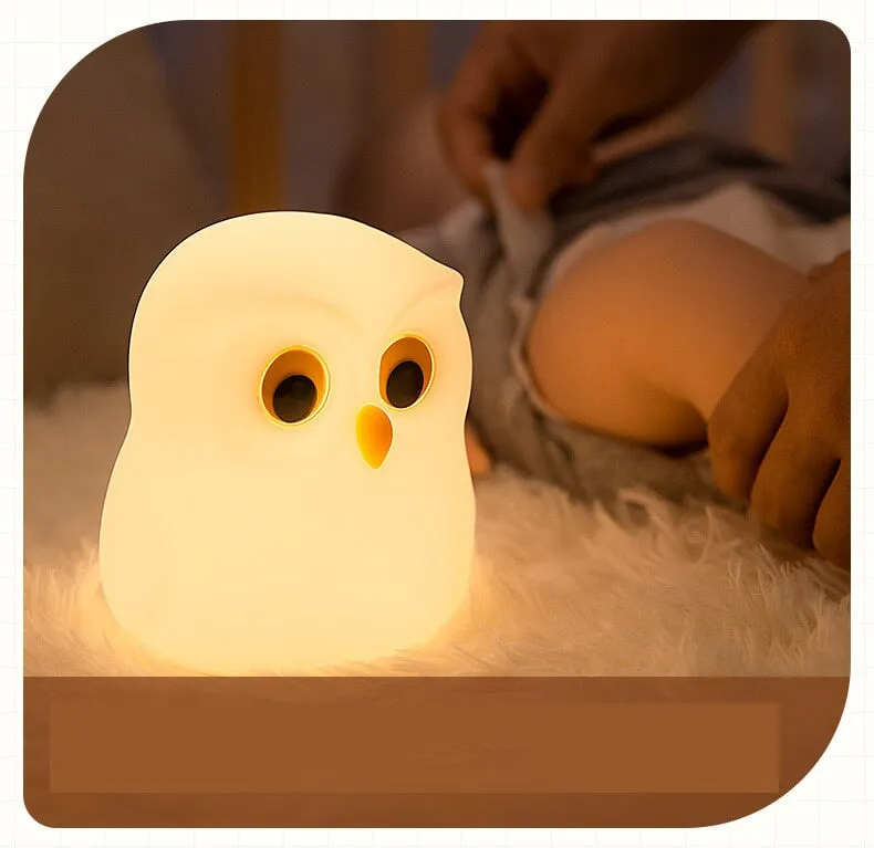 Owl Giraffe Rabbit Buddies LED Night Light Collection