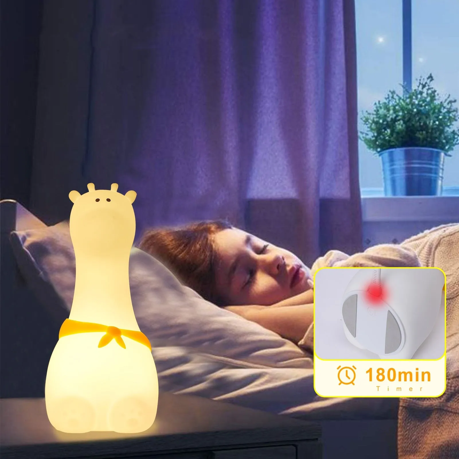 Owl Giraffe Rabbit Buddies LED Night Light Collection