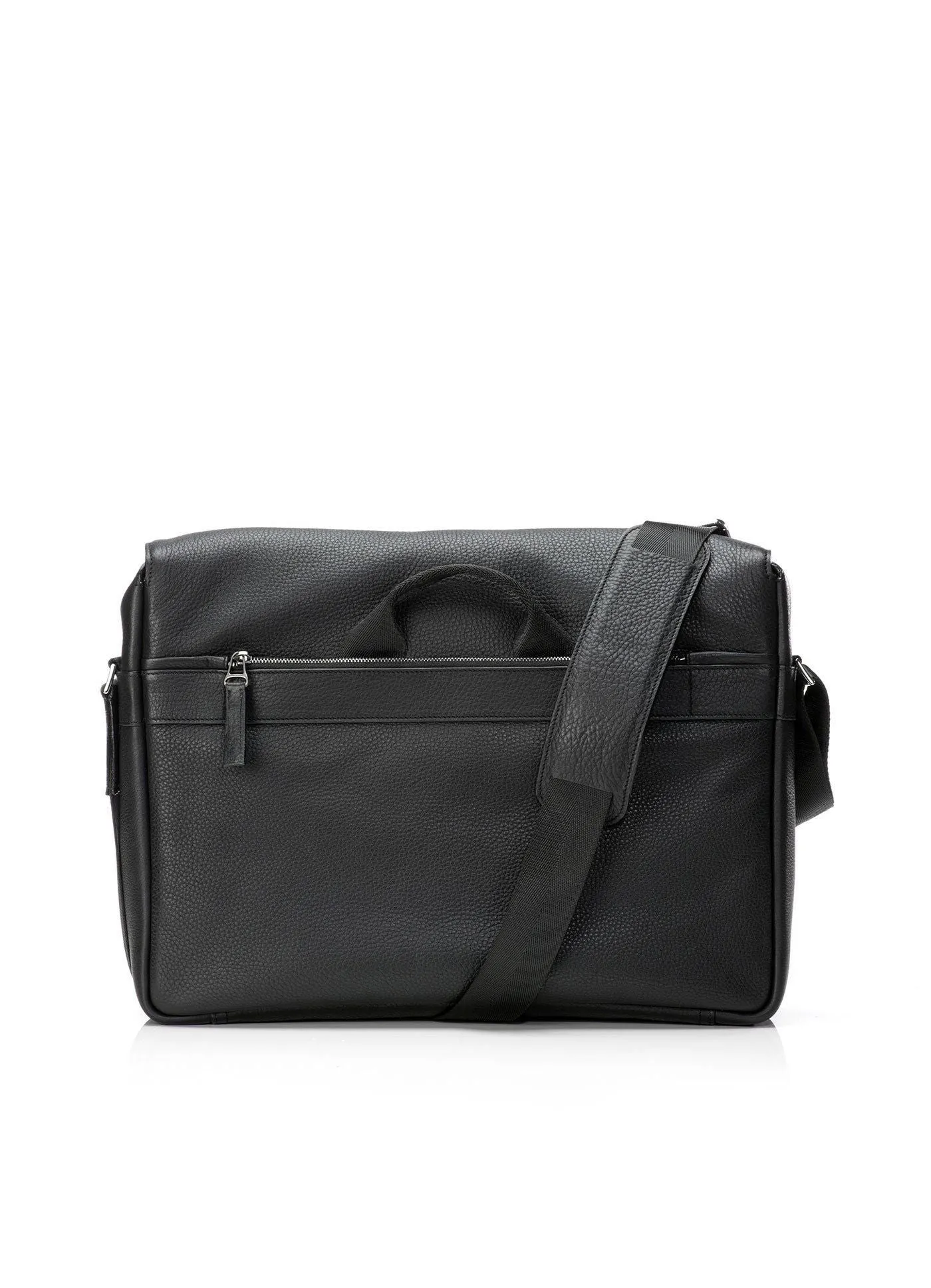 Penn Messenger Bag - Black Leather