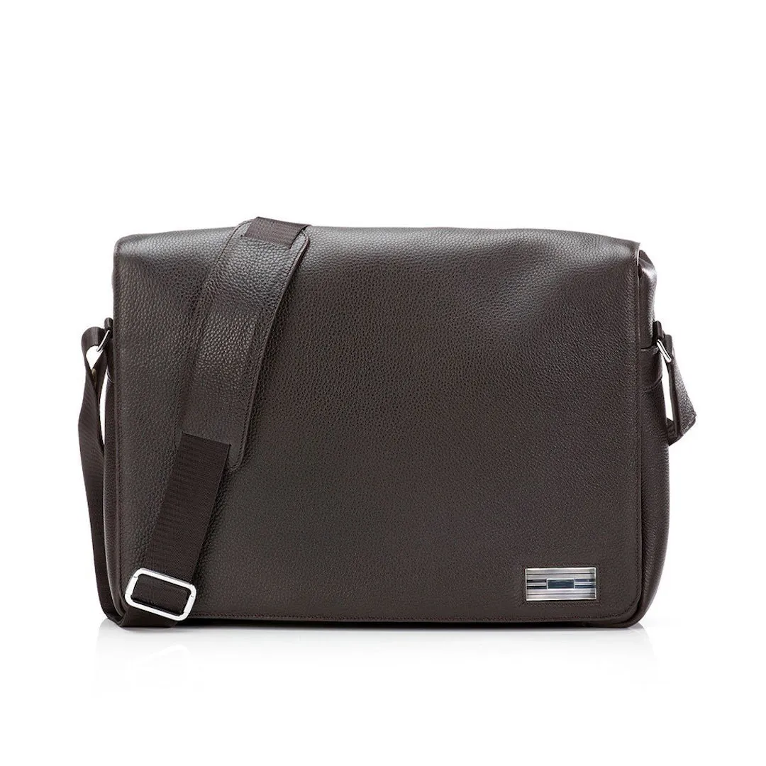 Penn Messenger Bag - Dark Brown Leather