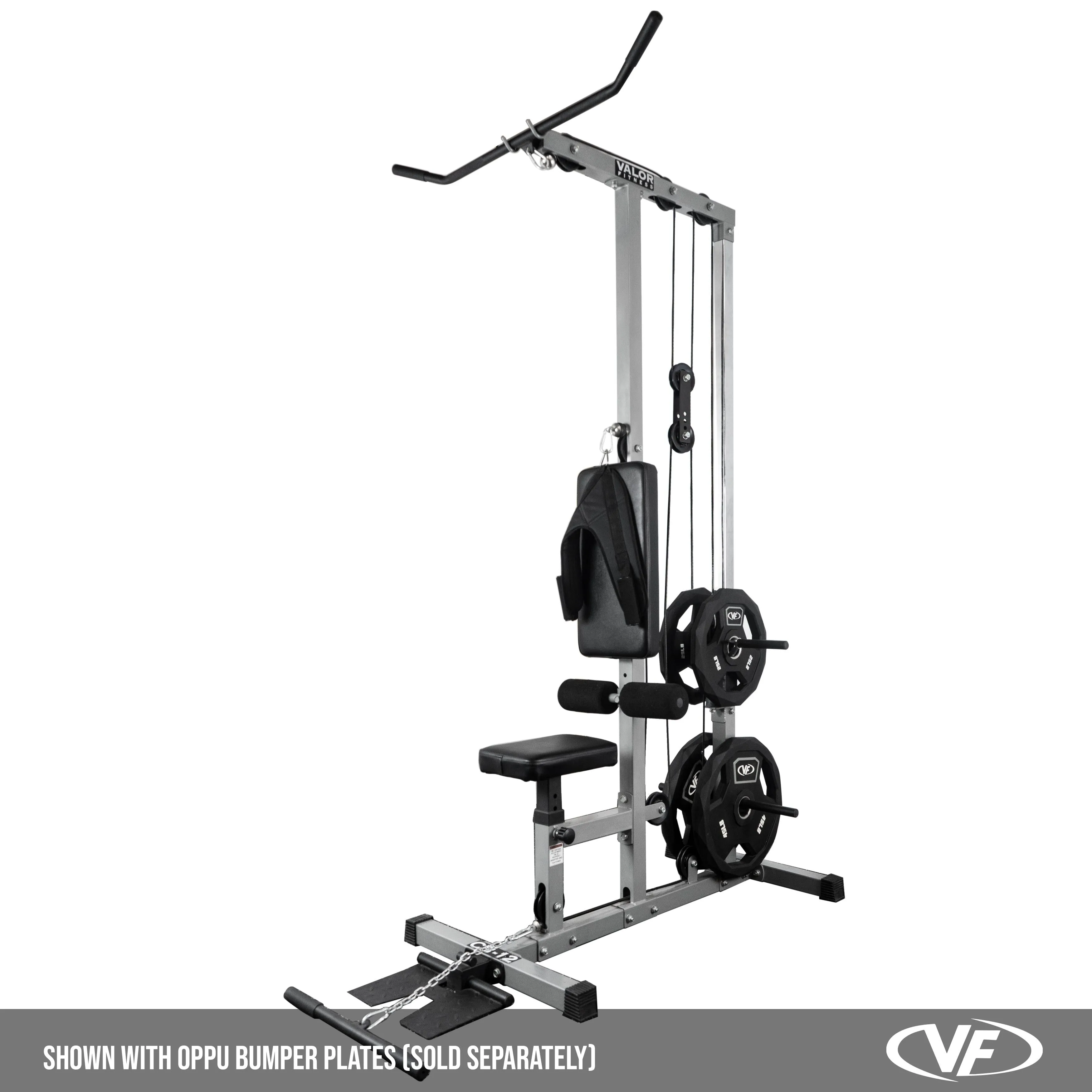 Plate Loaded Lat Pull Machine w/ Row and Ab Crunch