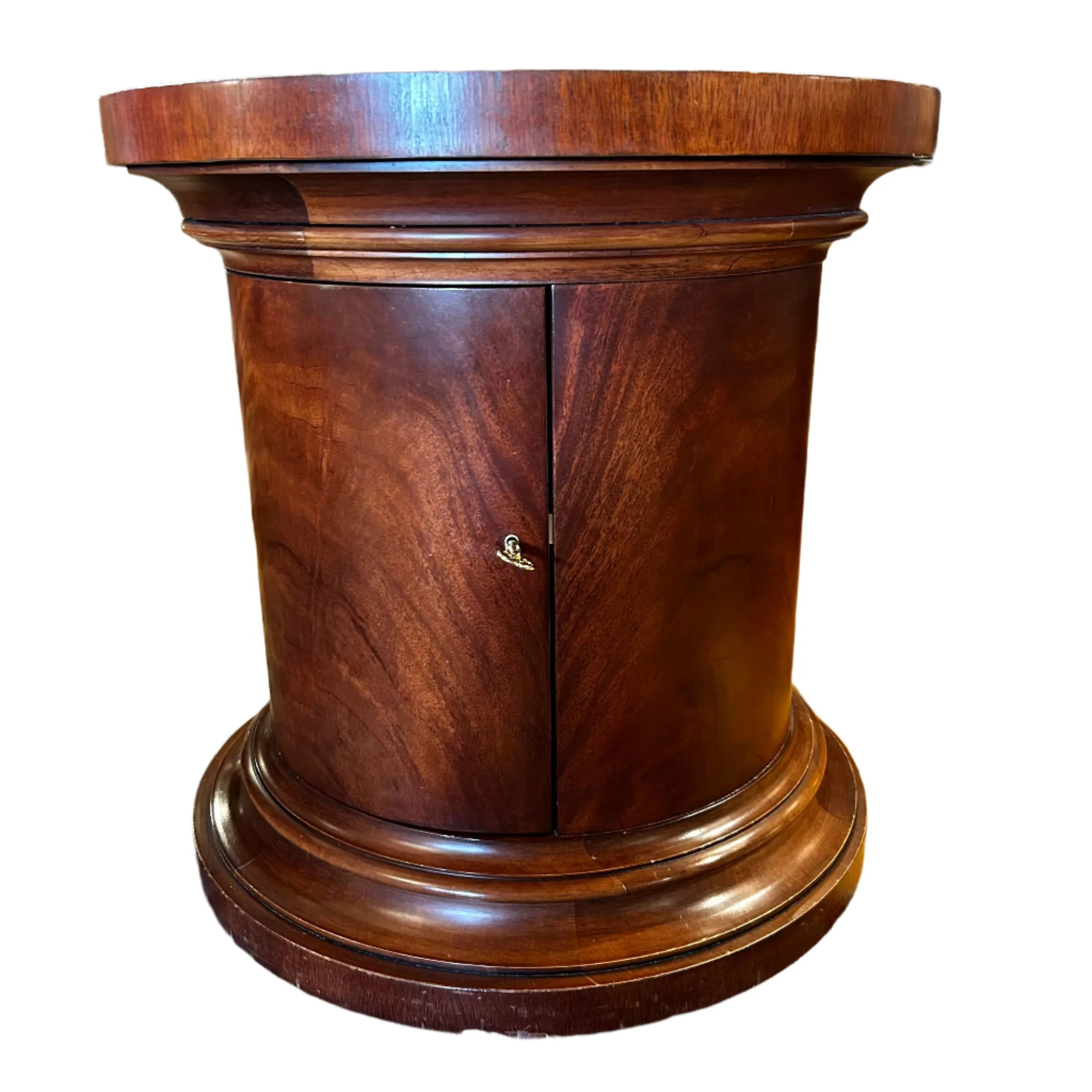Ralph Lauren Side Cabinet, Column Shape, Round Top - 2 Available