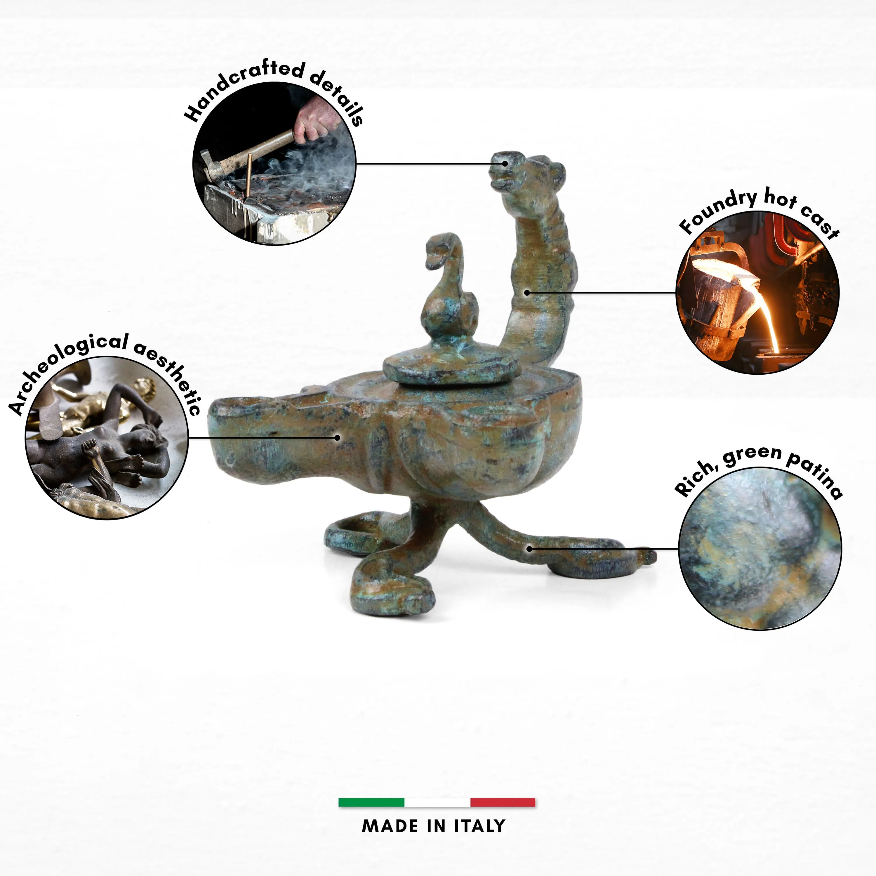 Roman Bronze Oil Lamp