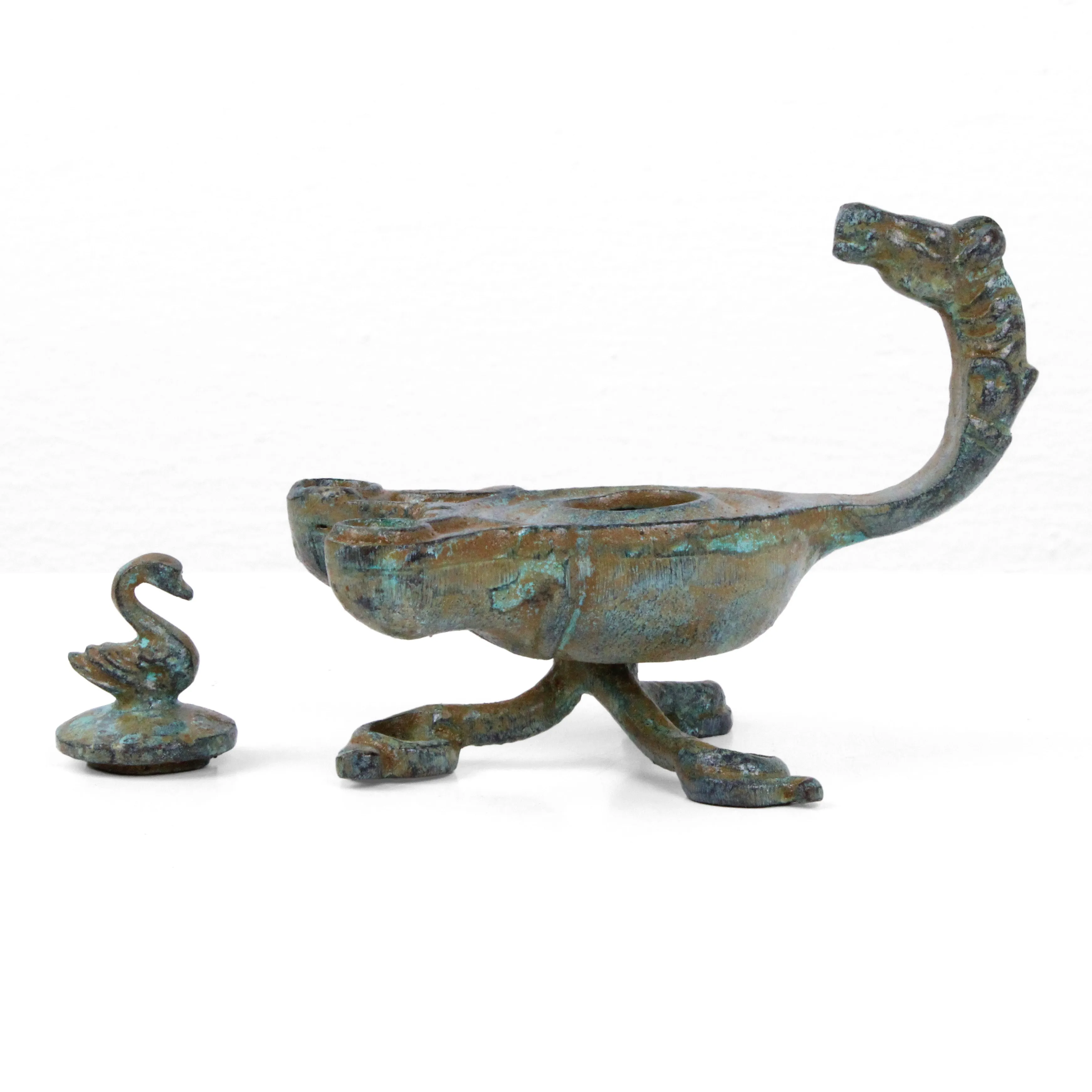 Roman Bronze Oil Lamp
