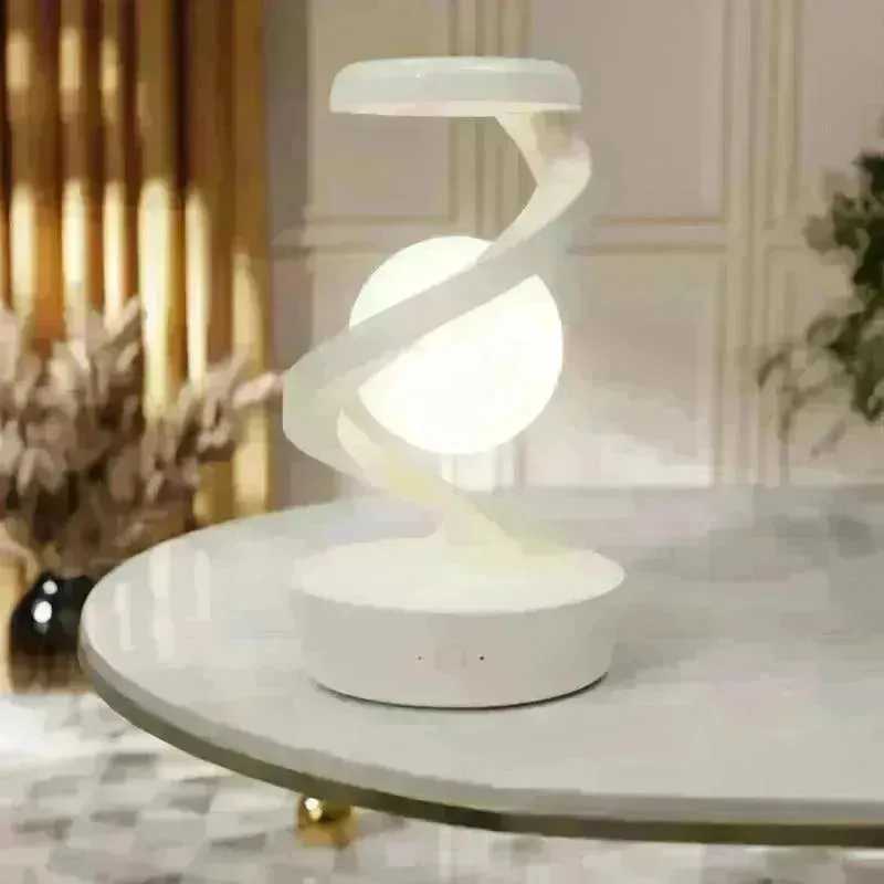 Rotating Moon Desk Night Light Wireless Phone Charging LED Night Light Decorative Desktop Night Lamp Motion Sensor Night Light