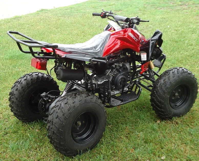 RPS Blizzard 200 Sport ATV - 200cc Full Size for Adults, Automatic with Reverse, 21-Inch Front Tires