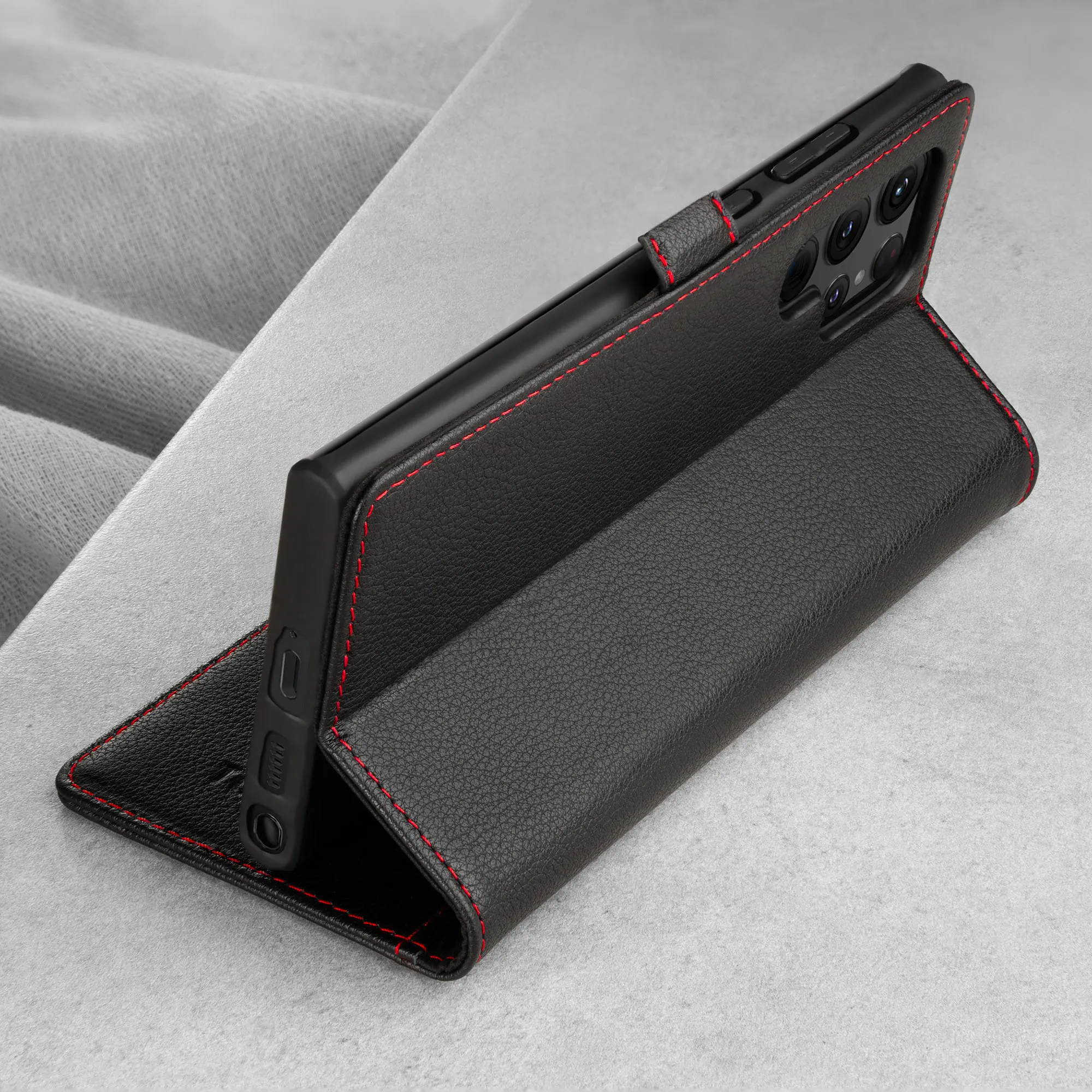 Samsung Galaxy S22 Ultra Leather Wallet Case (with Stand function)