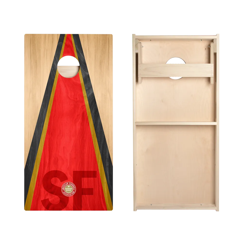 San Francisco Football Gameday Classic Triangle Star Cornhole Boards