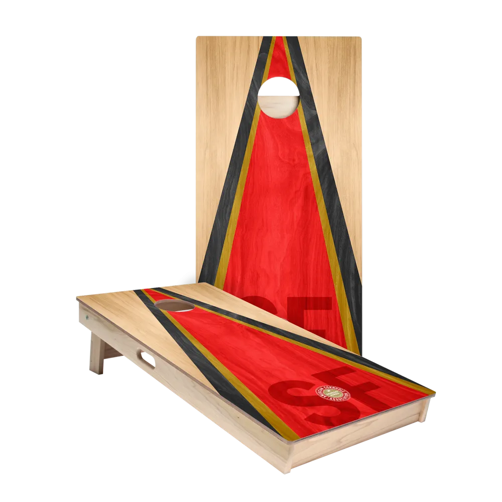 San Francisco Football Gameday Classic Triangle Star Cornhole Boards