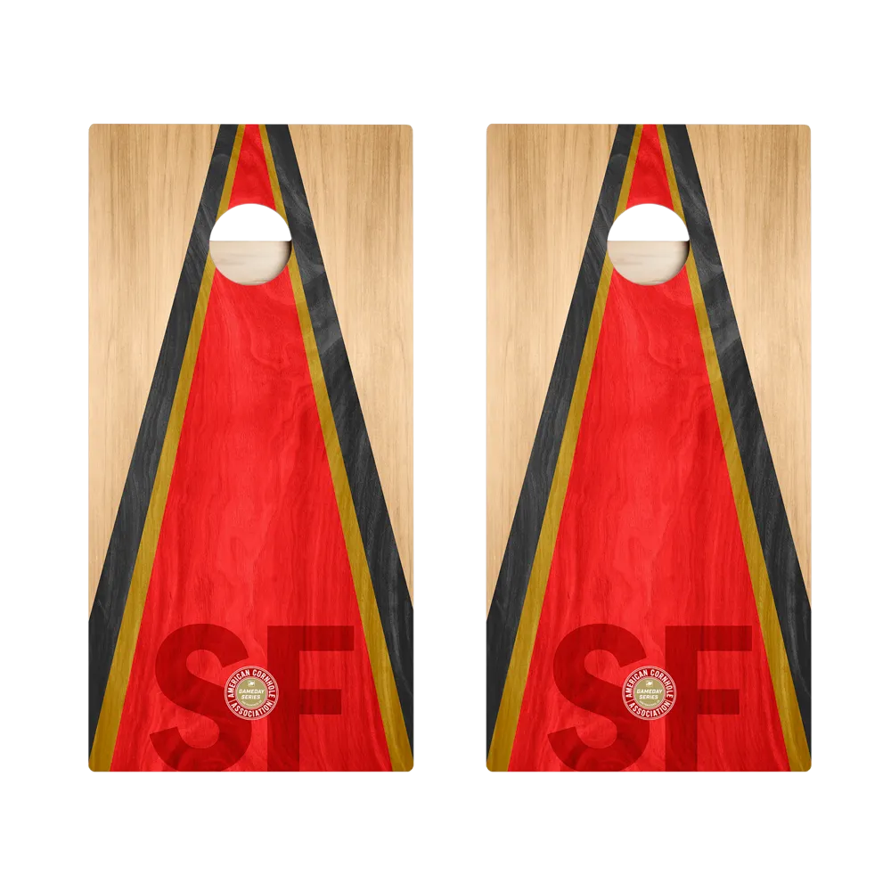 San Francisco Football Gameday Classic Triangle Star Cornhole Boards
