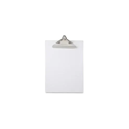 Saunders Transparent Clipboard with High Capacity Clip - 1" Clip Capacity - 8 1/2" x 11" - Plastic - Clear - 1 Each