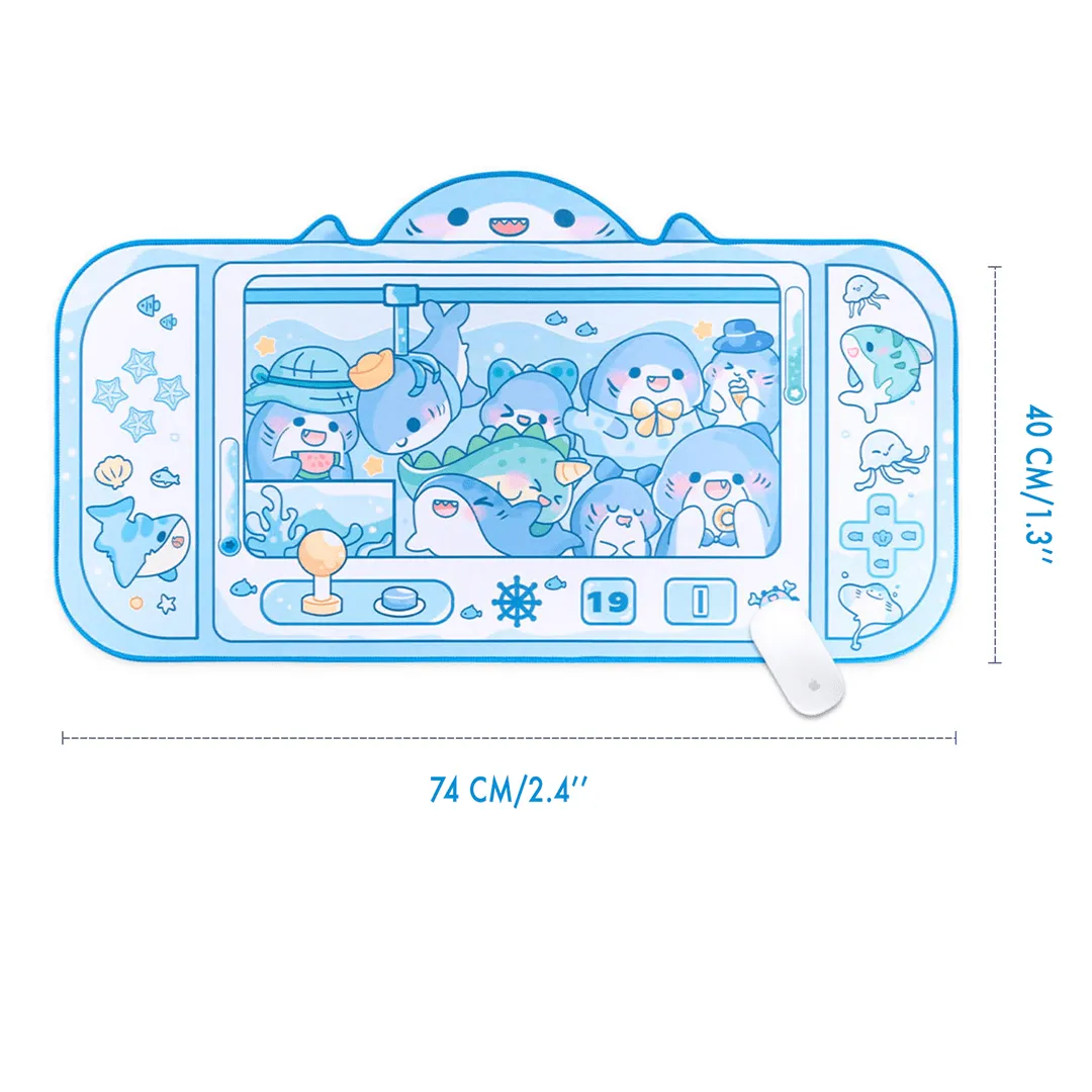 Shark Desk Pad - Cute Blue Ocean Mousepad