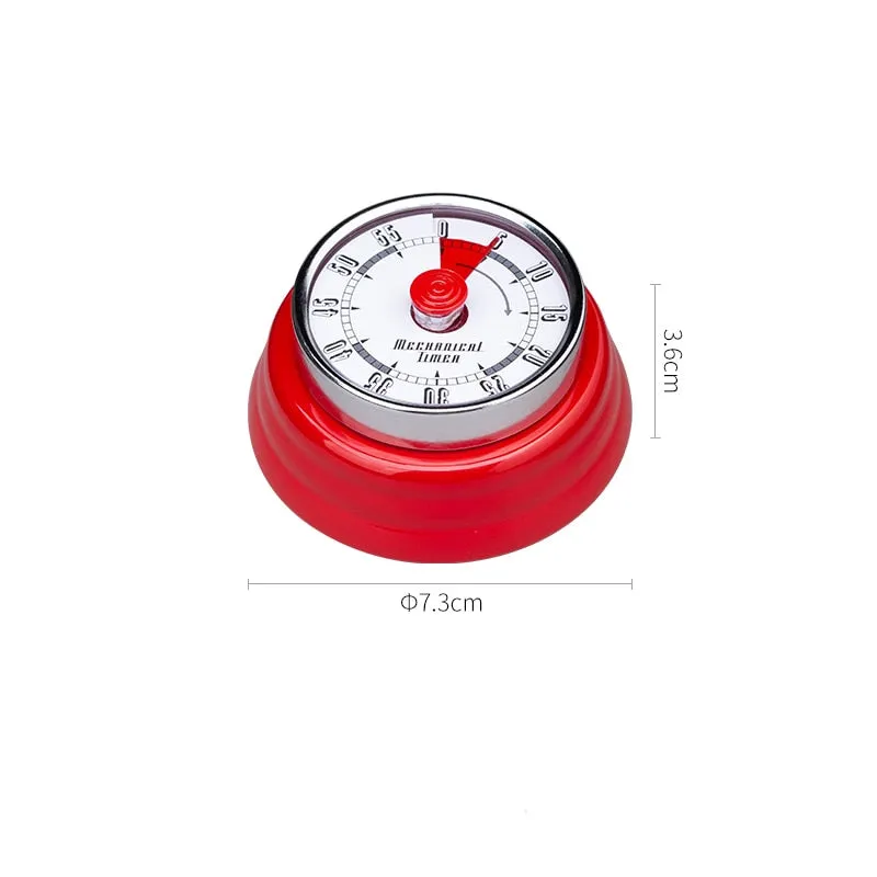 SHIMOYAMA Alarm Kitchen Timer Round Mechanical Countdown Time Reminder Cooking Baking Homework Teaching Timing Clock with Magnet