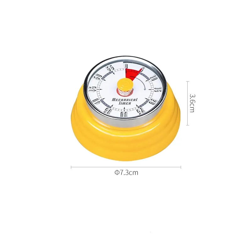 SHIMOYAMA Alarm Kitchen Timer Round Mechanical Countdown Time Reminder Cooking Baking Homework Teaching Timing Clock with Magnet