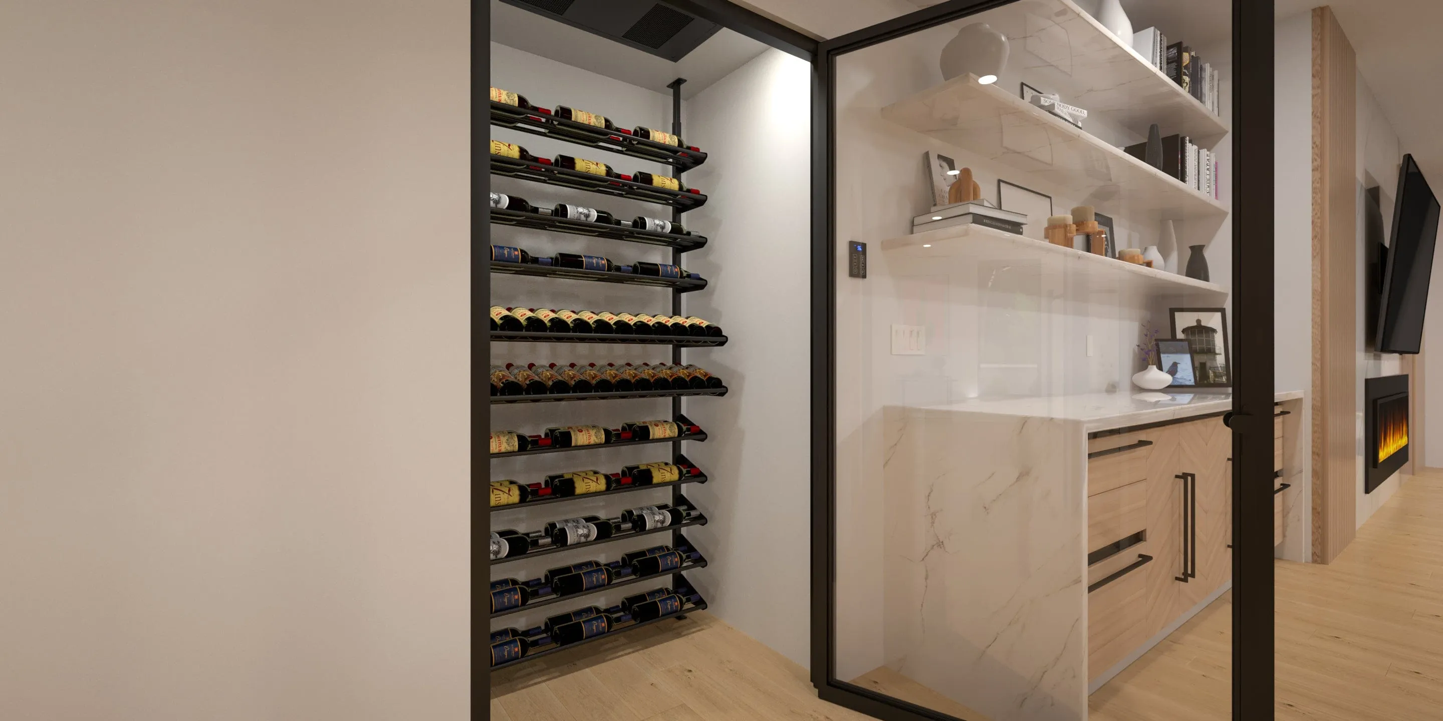 Showcase Series Display Kit Wine Rack, Wine Display Racks (78 - 105 Bottles)