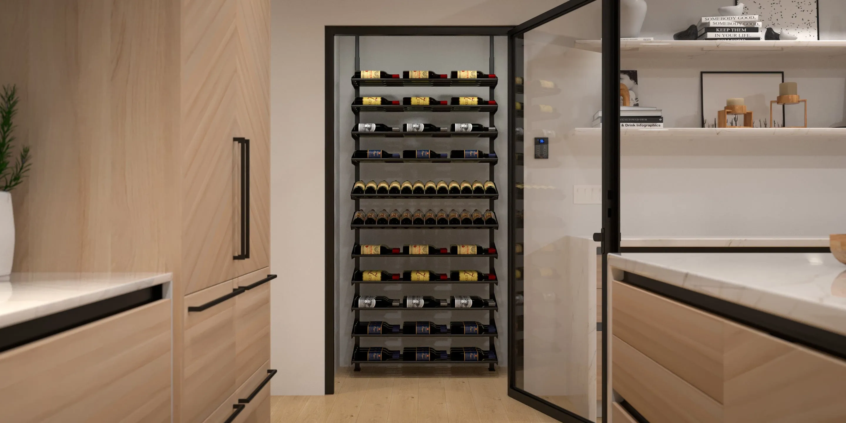 Showcase Series Display Kit Wine Rack, Wine Display Racks (78 - 105 Bottles)