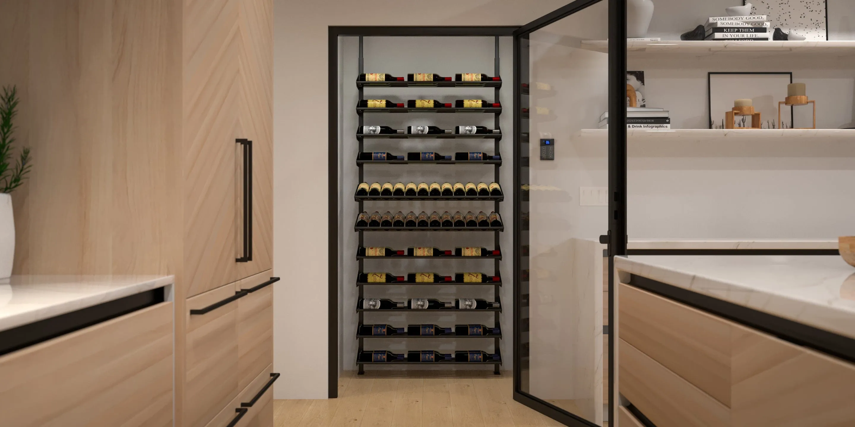 Showcase Series Display Kit Wine Rack, Wine Display Racks (78 - 105 Bottles)