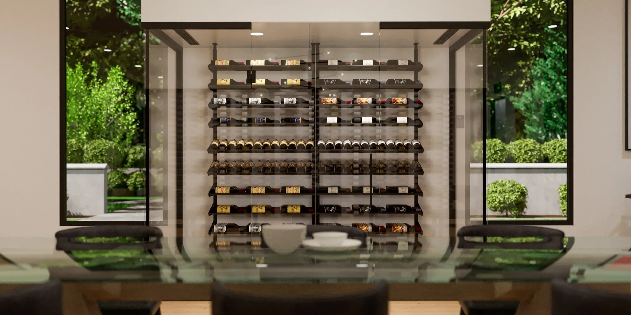 Showcase Series Display Kit Wine Rack, Wine Display Racks (78 - 105 Bottles)
