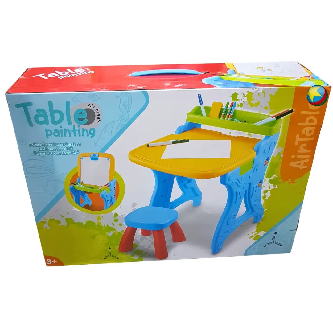 Sky High Imagination Airtable Painting Desk - Foldable Learning & Art Easel for Kids