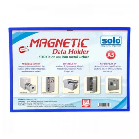 Solo Magnetic Data Folder Blue A5 MDFA5