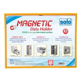 Solo Magnetic Data Folder Yellow A3 MDFA3