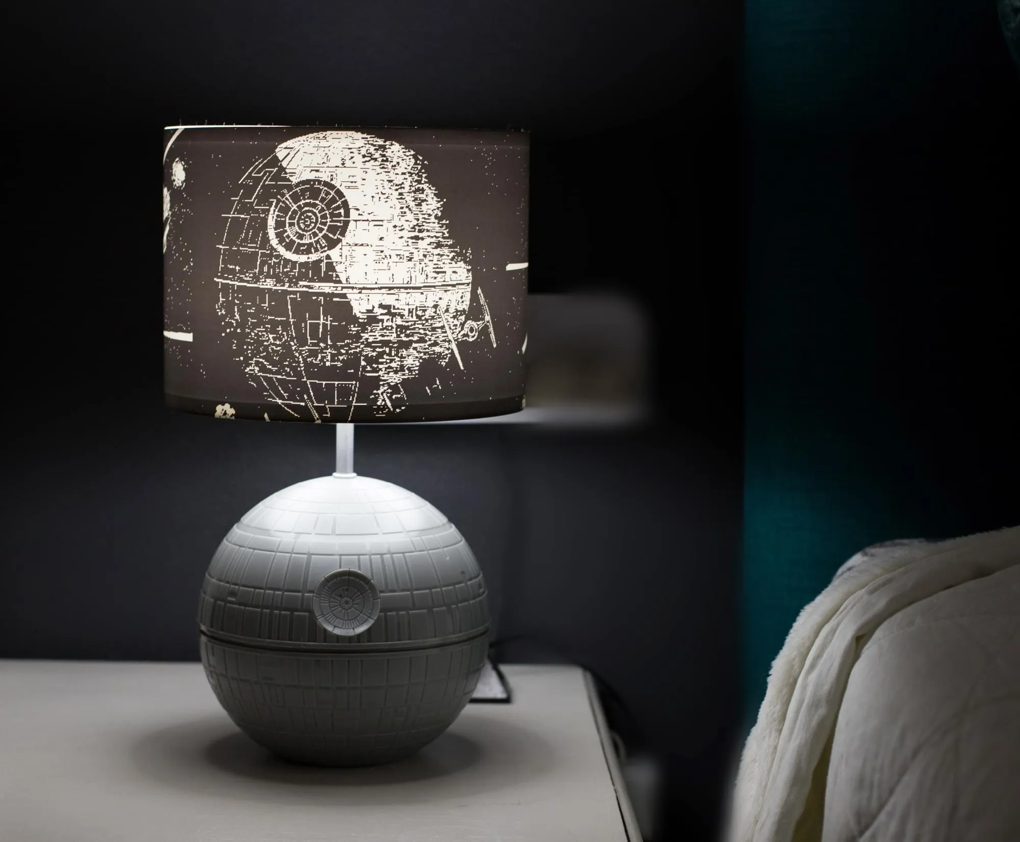 Star Wars Death Star 3D Touch Lamp | LED Lamp With Printed Shade | 14 Inches