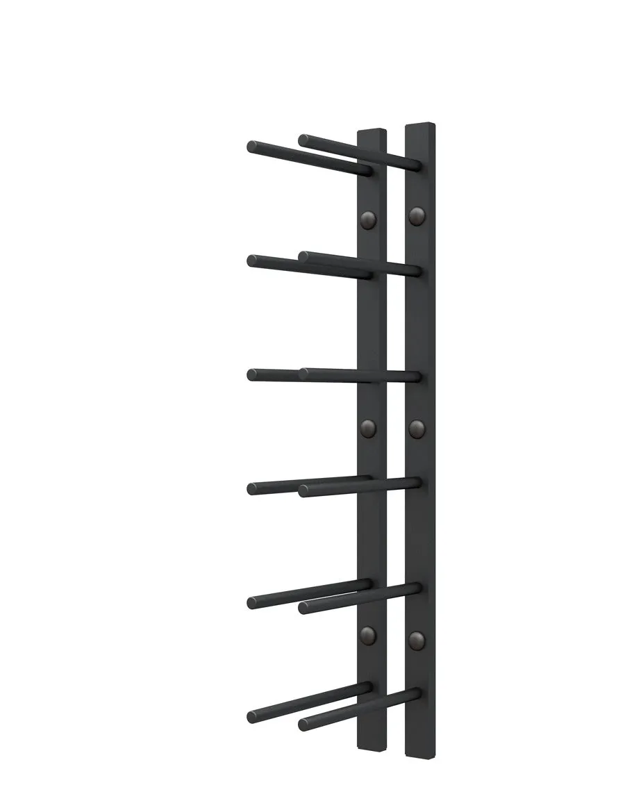 Straight Wall Rails - 2FT Metal Wine Rack (6 Bottles)