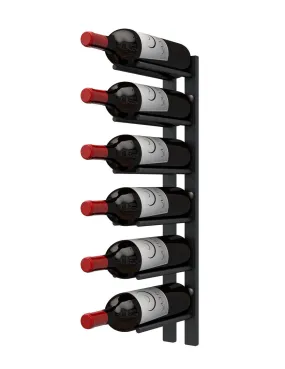 Straight Wall Rails - 2FT Metal Wine Rack (6 Bottles)