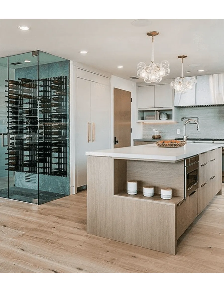 Straight Wall Rails - 2FT Metal Wine Rack (6 Bottles)