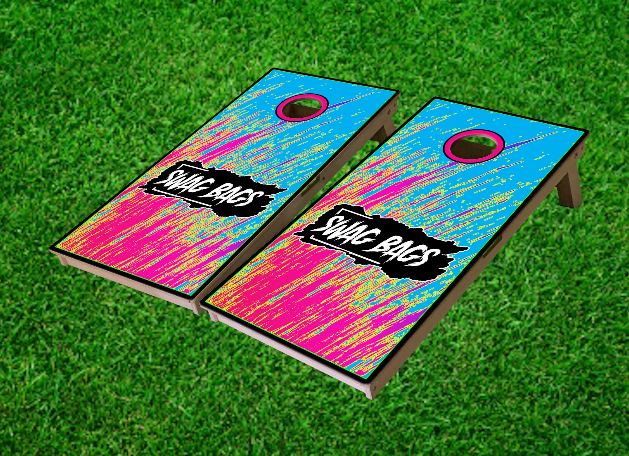 Swag Bags Cornhole Boards (Colorful)