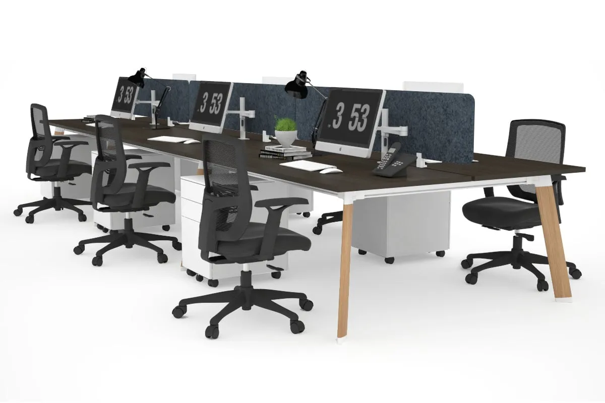 Switch - 6 Person Workstation Wood Imprint Frame [1200L x 700W]