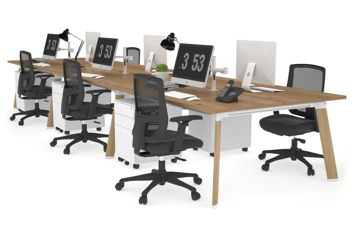 Switch - 6 Person Workstation Wood Imprint Frame [1200L x 700W]