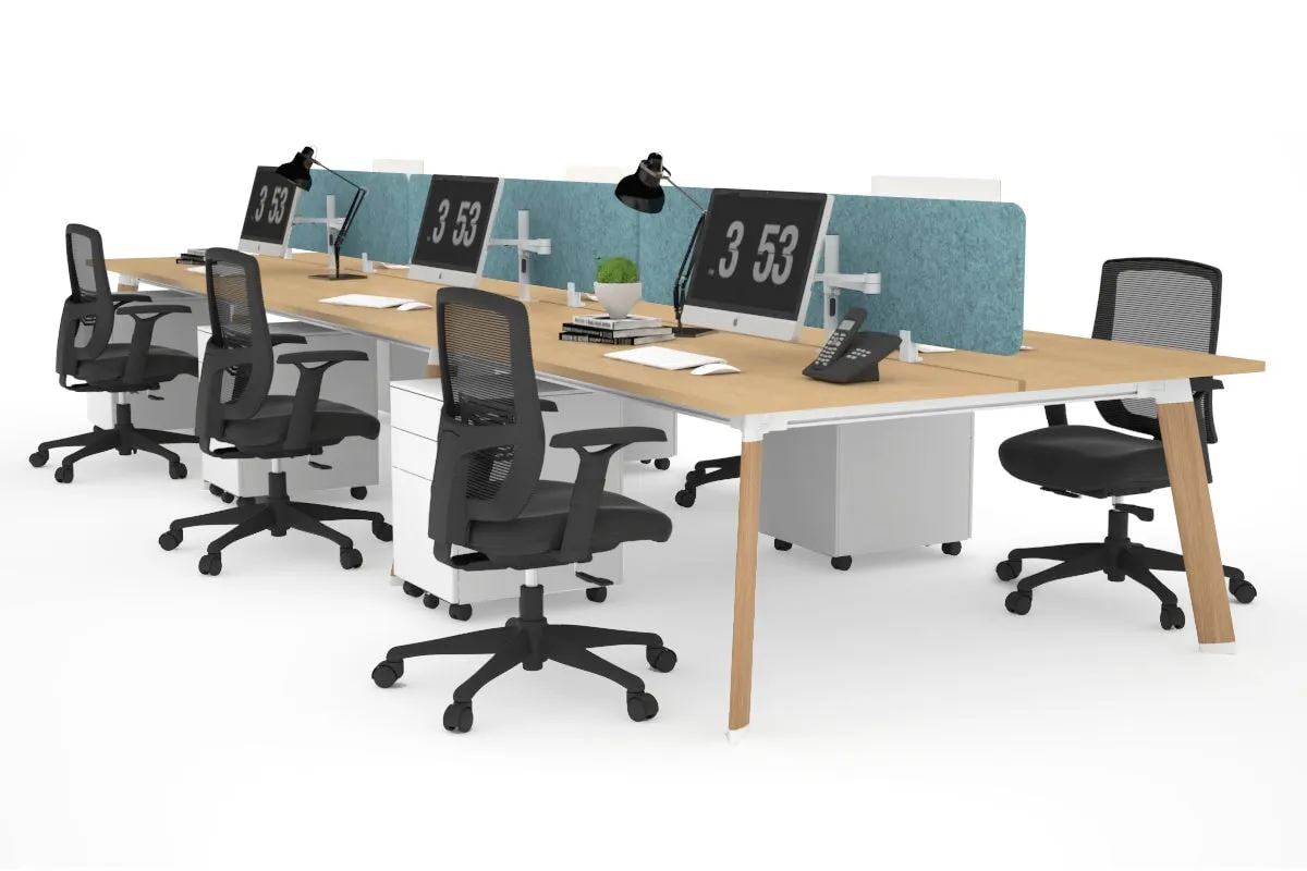 Switch - 6 Person Workstation Wood Imprint Frame [1200L x 700W]
