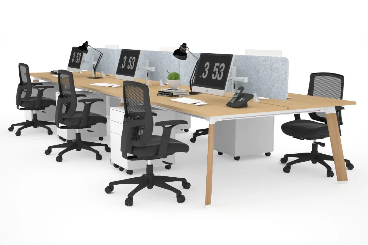 Switch - 6 Person Workstation Wood Imprint Frame [1200L x 700W]