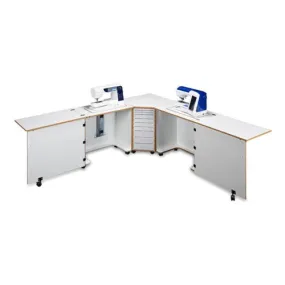 Sylvia Model 1810R Combo Cabinet in White w/Oak Trim