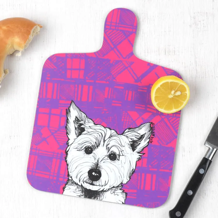 Tartan Westie Mini Chopping Board