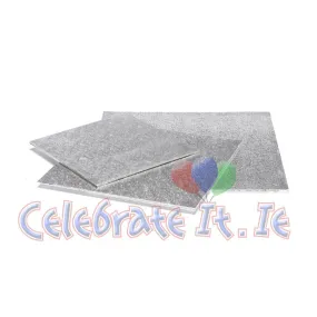 Thin Silver Square Cake Boards