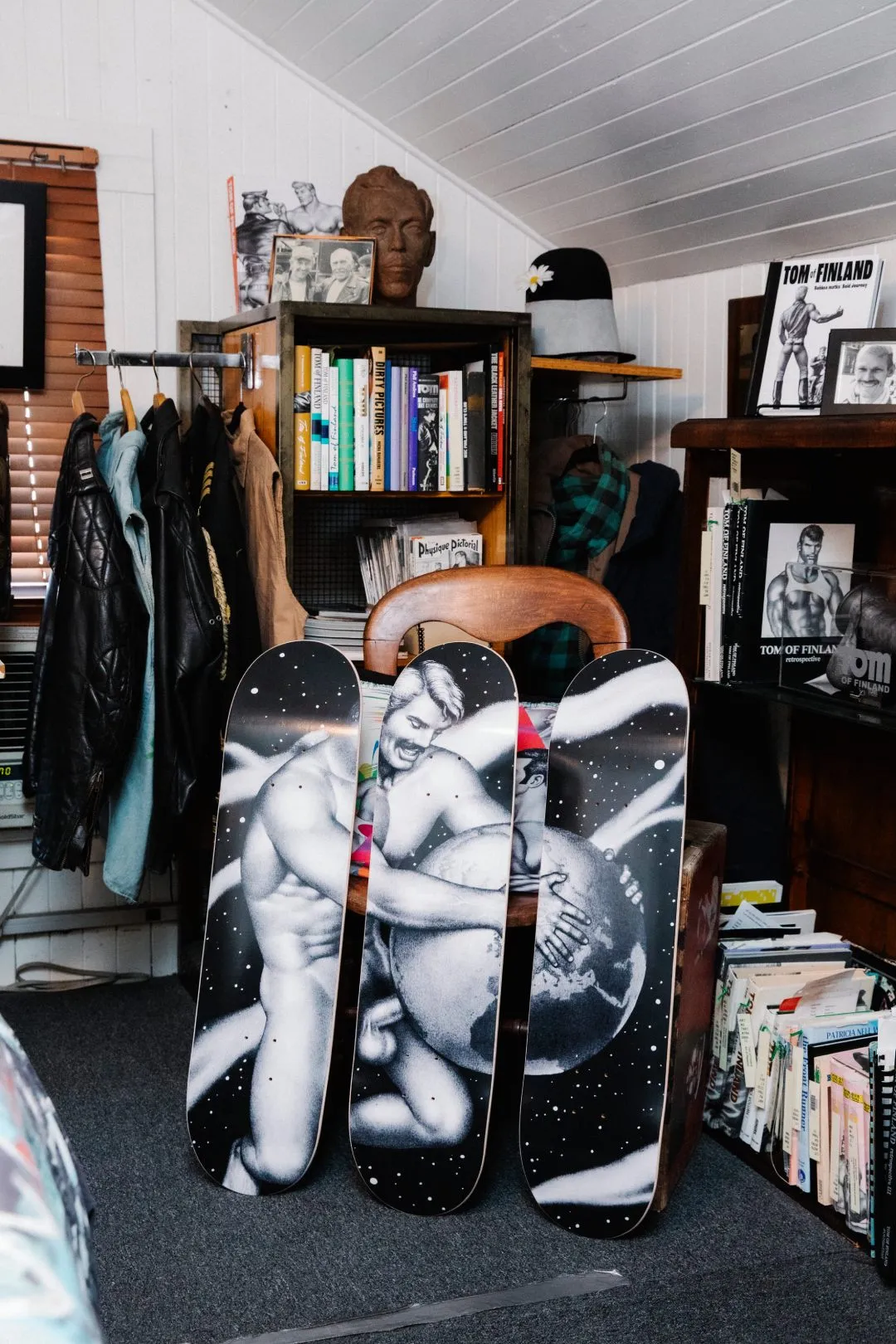 Tom of Finland Fuck The World Skateboard TRIPTYCH by The Skateroom