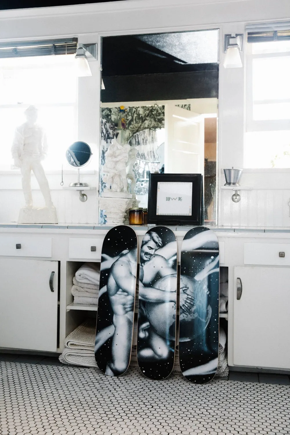 Tom of Finland Fuck The World Skateboard TRIPTYCH by The Skateroom