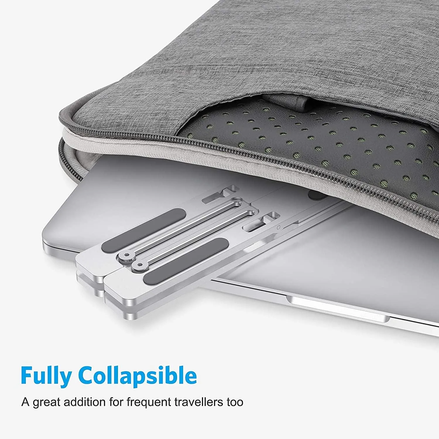 Urban Kings Laptop Stand for Desk,Aluminium Adjustable 6 Angle Laptop Riser for Laptops MacBook Pro and Air 13" 14" 15.6" inch, Desktop Ergonomic Foldable Portable Air Vantilated Computer & Notebook Stand