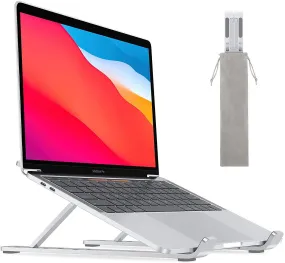 Urban Kings Laptop Stand for Desk,Aluminium Adjustable 6 Angle Laptop Riser for Laptops MacBook Pro and Air 13" 14" 15.6" inch, Desktop Ergonomic Foldable Portable Air Vantilated Computer & Notebook Stand