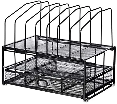 Veesun Two-Tier Stackable File Paper Tray Desk Organizer