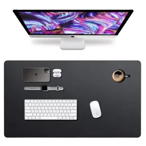 Vegan Leather Black Desk-mat