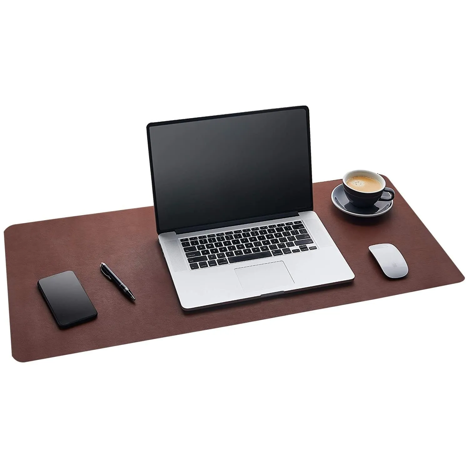 Vegan Leather Brown Desk-mat