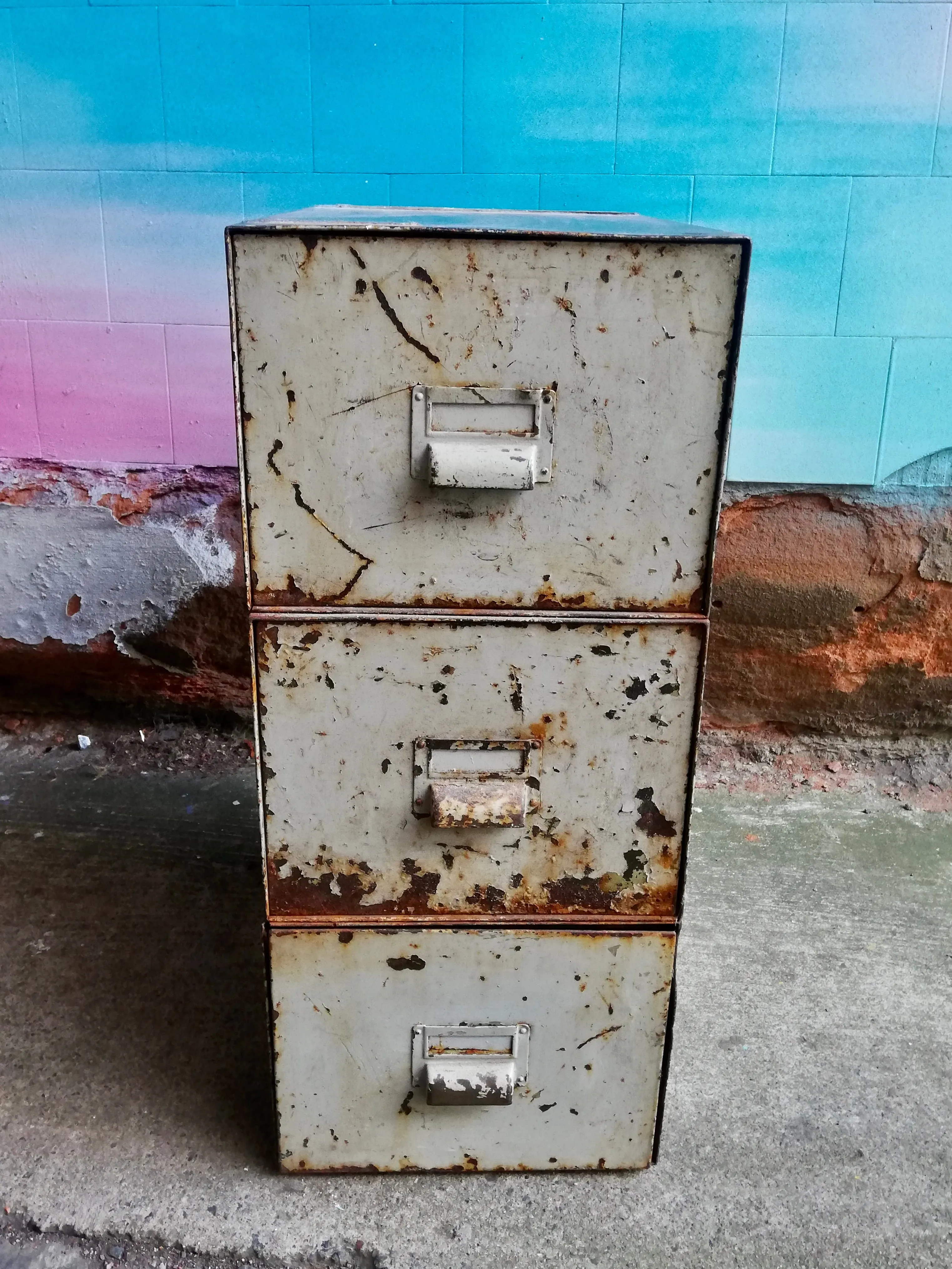 Vintage metal filing cabinet