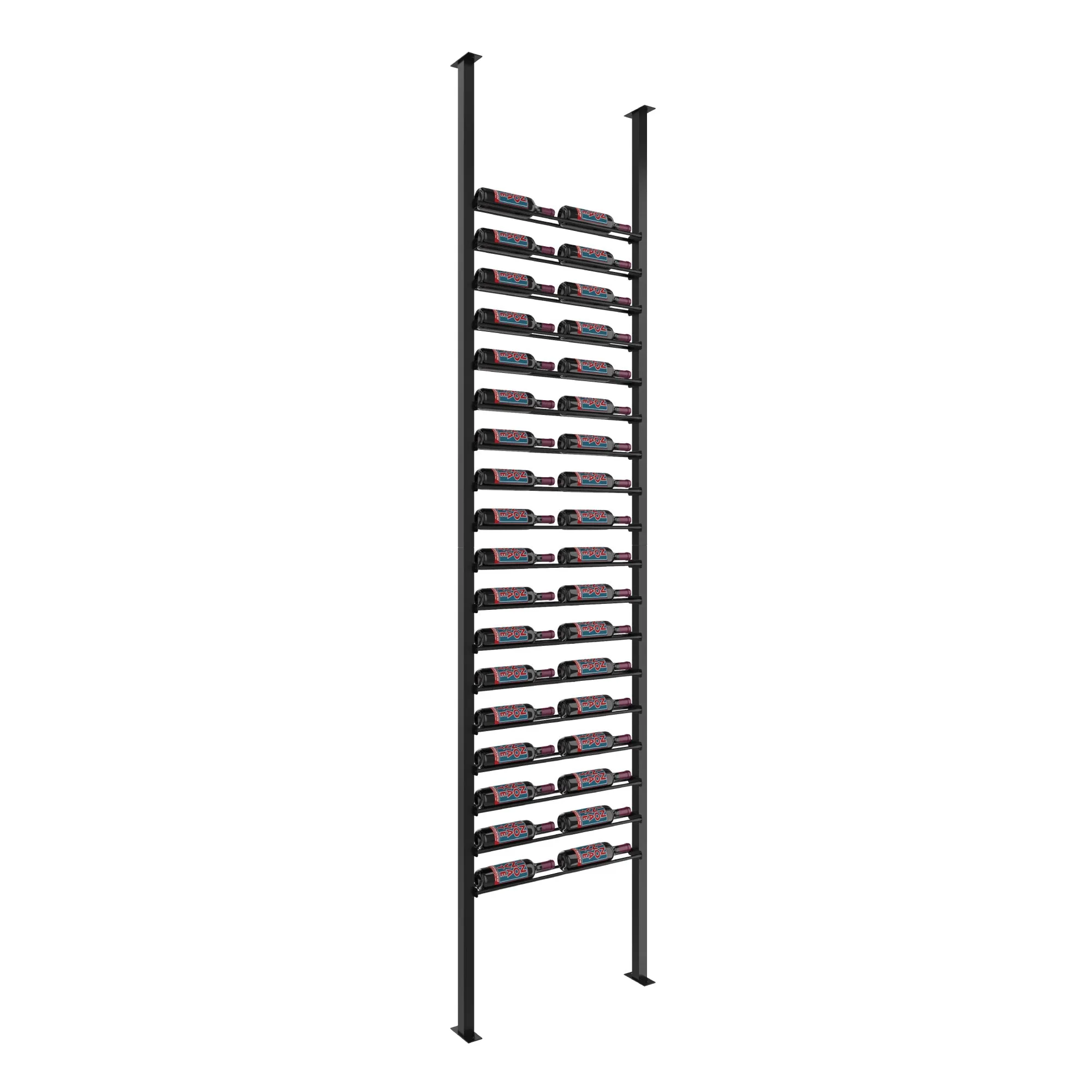 VintageView Evolution Low Profile Post Kit 10 2C (ultra slim floor-to-ceiling wine rack system)