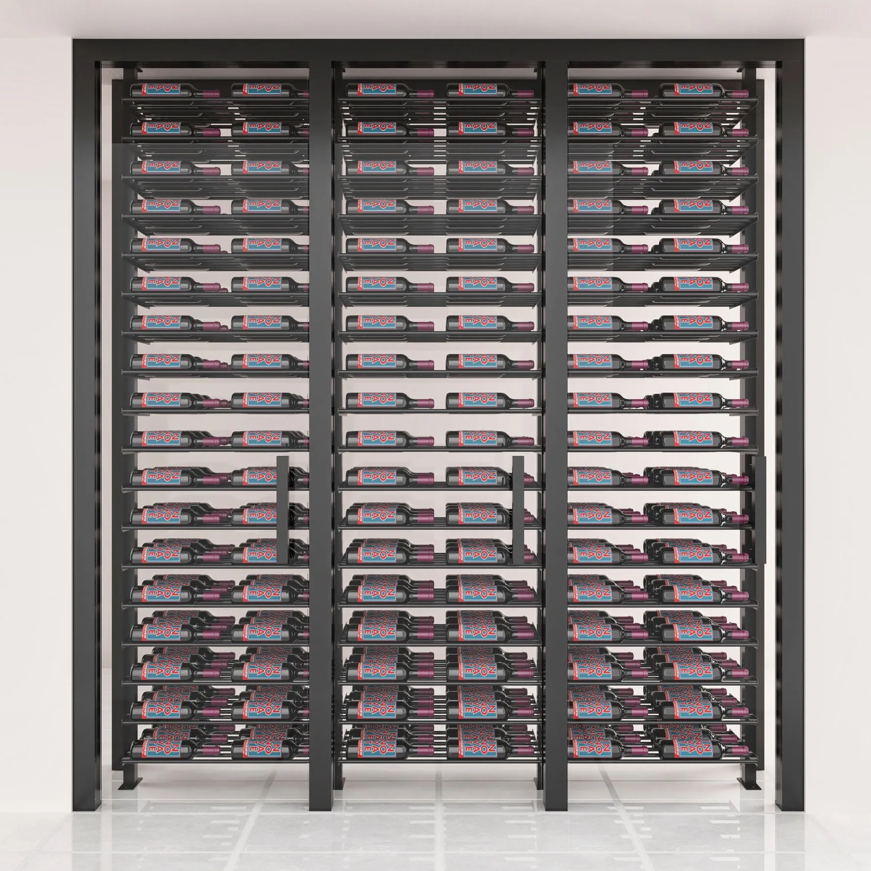 VintageView Evolution Low Profile Post Kit 10 2C (ultra slim floor-to-ceiling wine rack system)